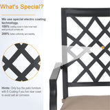 MAISON ARTS 7-Piece Metal Outdoor Patio Dining Set
