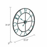 Makel Large Wall Clock - 31.5"H x 31.5"W x 2"D