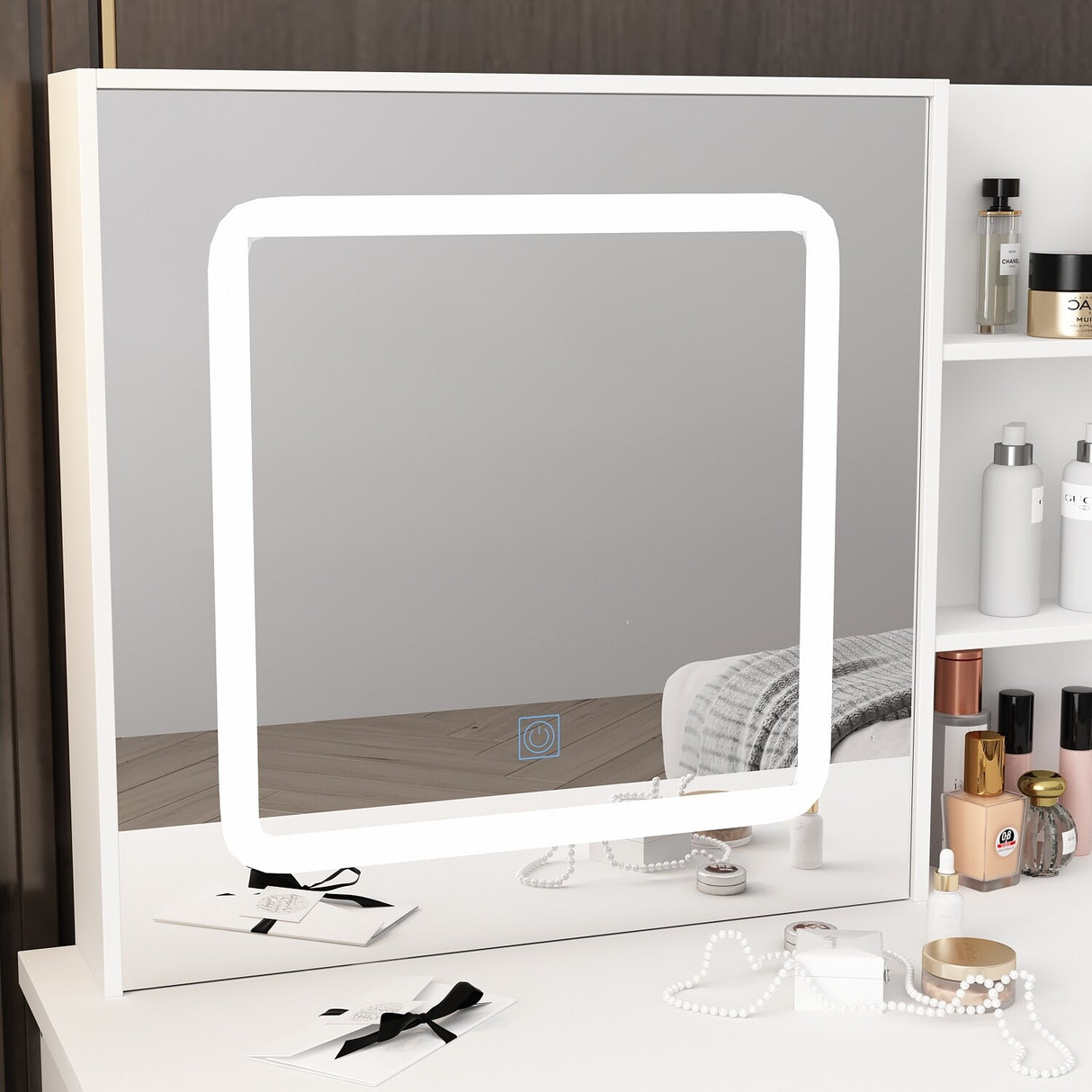 Makeup Vanity Set with 3 model Light & Stool