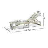 Maki Acacia Wood Chaise Lounge Set by Christopher Knight Home