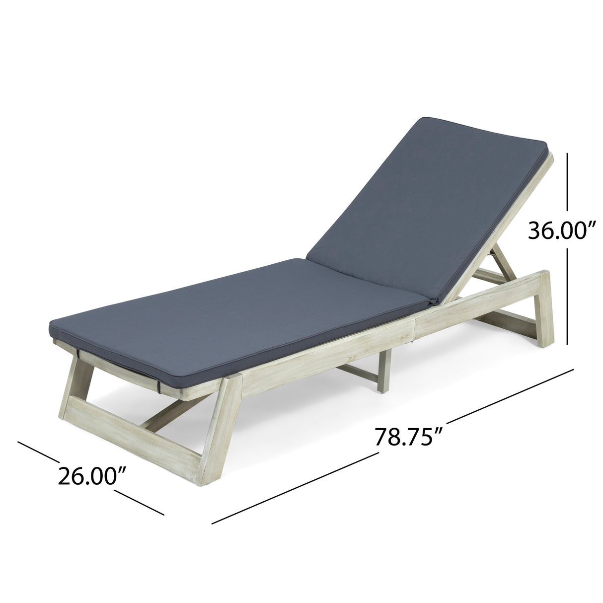 Maki Acacia Wood Chaise Lounge Set by Christopher Knight Home