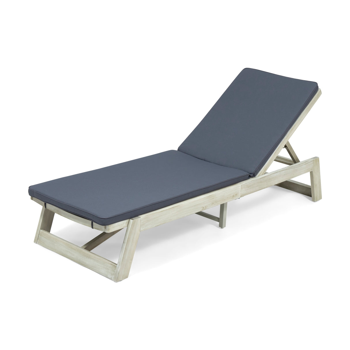 Maki Acacia Wood Chaise Lounge Set by Christopher Knight Home