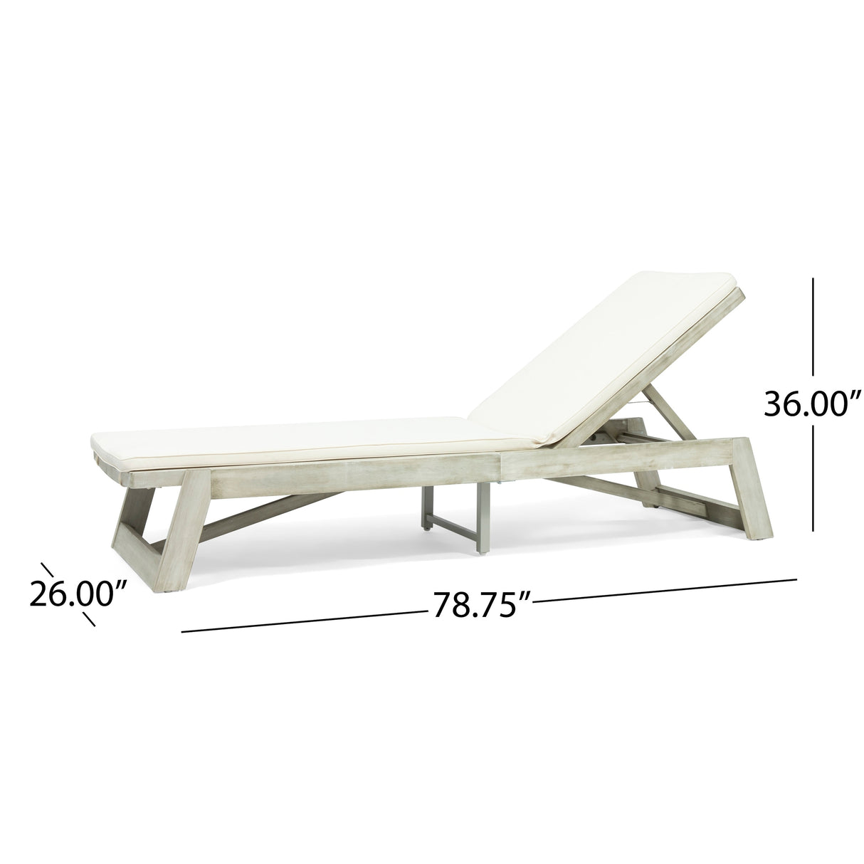 Maki Acacia Wood Chaise Lounge Set by Christopher Knight Home