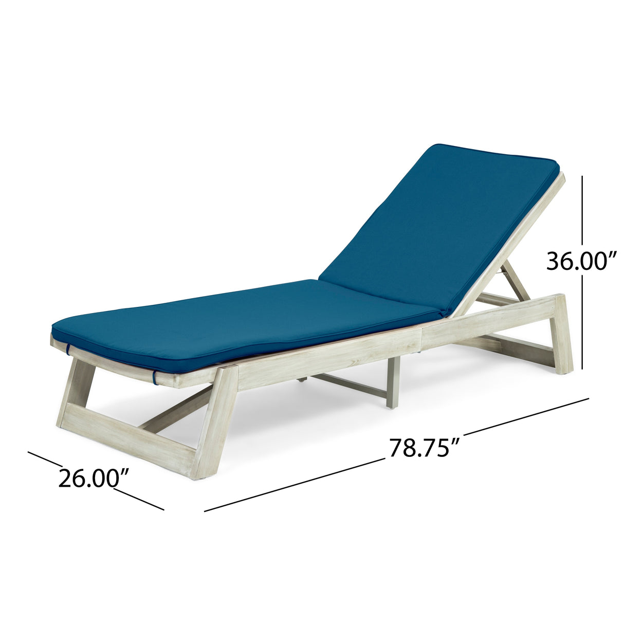Maki Acacia Wood Chaise Lounge Set by Christopher Knight Home
