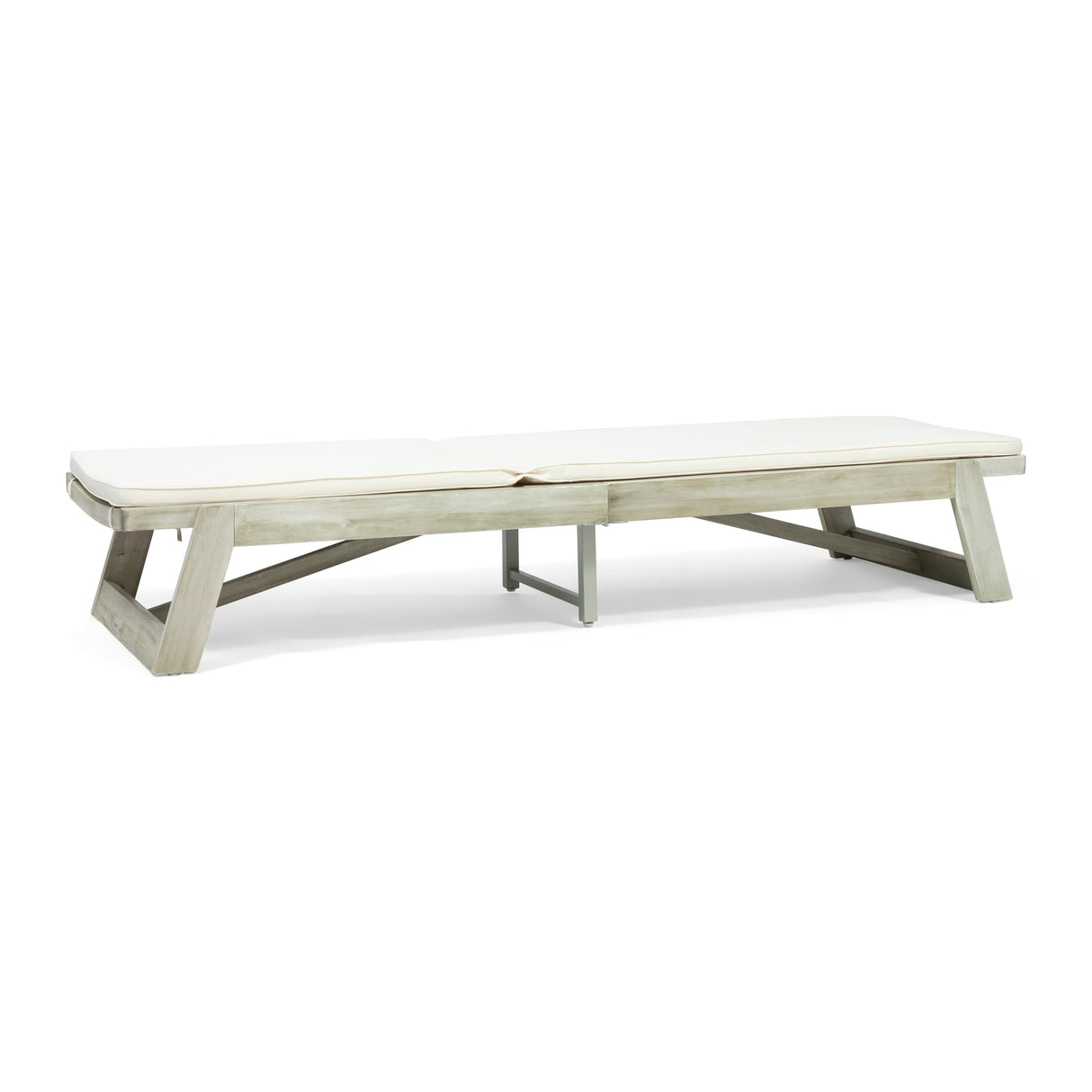 Maki Acacia Wood Chaise Lounge Set by Christopher Knight Home