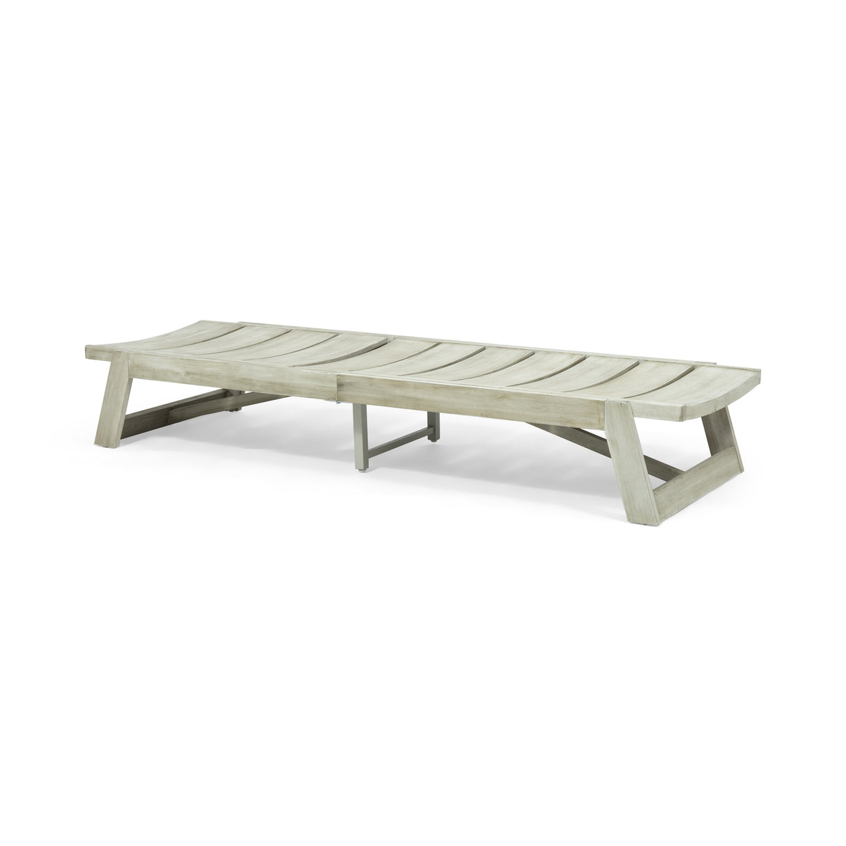 Maki Outdoor Acacia Wood Chaise Lounge (Set of 4) by Christopher Knight Home