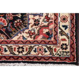 Malayer Hamedan Handmade Vintage Traditional Persian Wool Rug - 13'7" x 3'6" runner