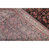 Malayer Hamedan Handmade Vintage Traditional Persian Wool Rug - 13'7" x 3'6" runner