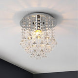 Malia 9.88" 1-Light Traditional Transitional Iron LED Semi Flush Mount, Chrome/Clear by JONATHAN Y