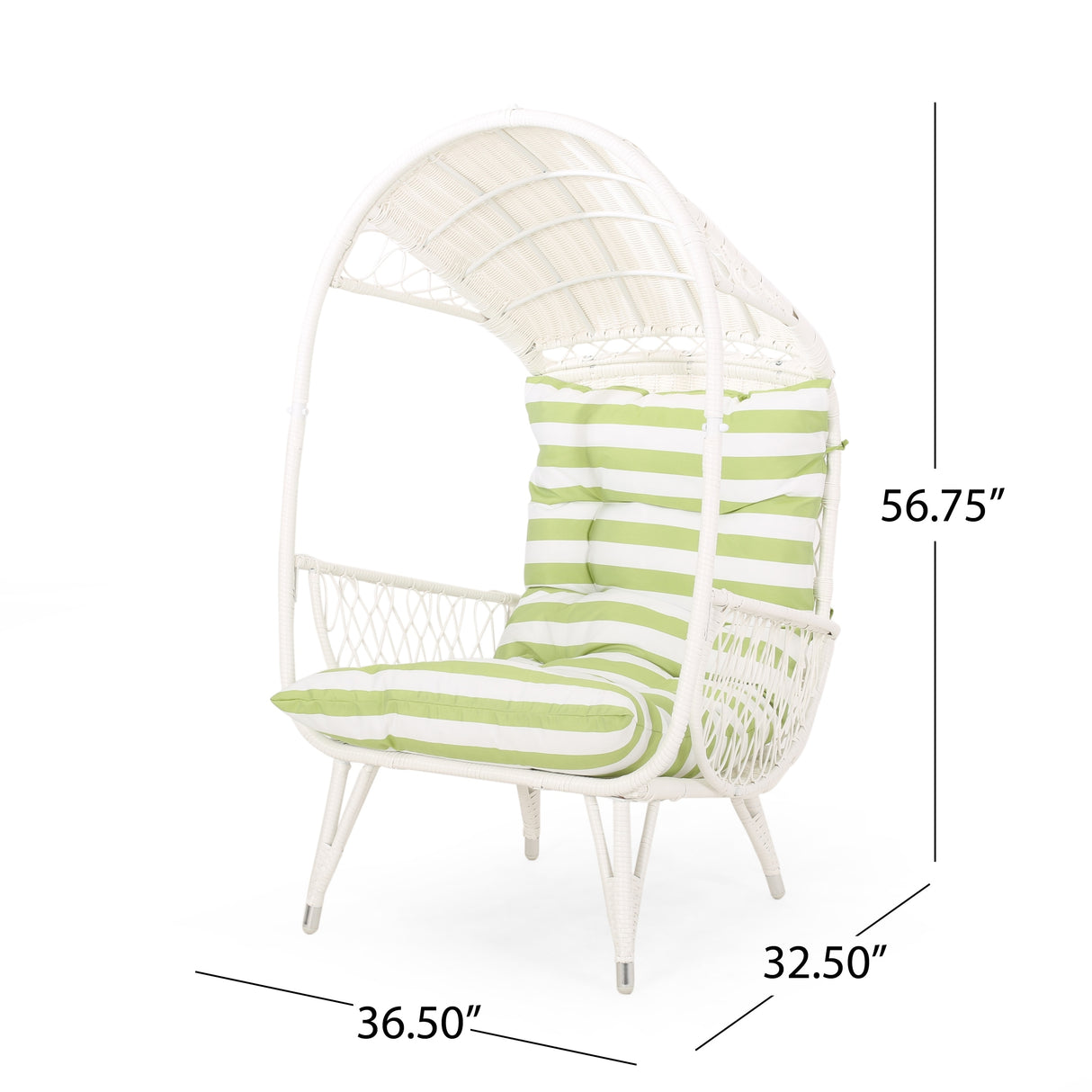 Malia Outdoor Cushioned Wicker Basket Chair by Christopher Knight Home - 32.50" W x 36.50" D x 56.75" H
