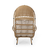 Malia Outdoor Cushioned Wicker Basket Chair by Christopher Knight Home - 32.50" W x 36.50" D x 56.75" H