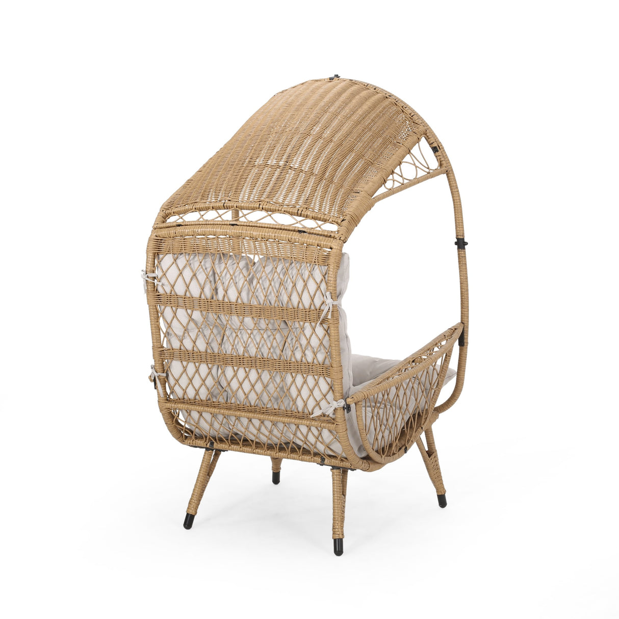 Malia Outdoor Cushioned Wicker Basket Chair by Christopher Knight Home - 32.50" W x 36.50" D x 56.75" H