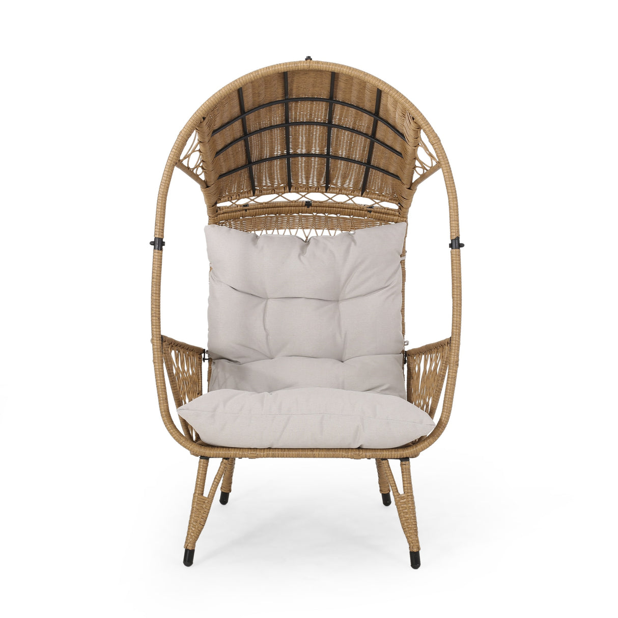 Malia Outdoor Cushioned Wicker Basket Chair by Christopher Knight Home - 32.50" W x 36.50" D x 56.75" H