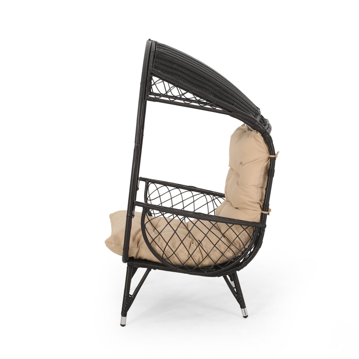 Malia Outdoor Cushioned Wicker Basket Chair by Christopher Knight Home - 32.50" W x 36.50" D x 56.75" H