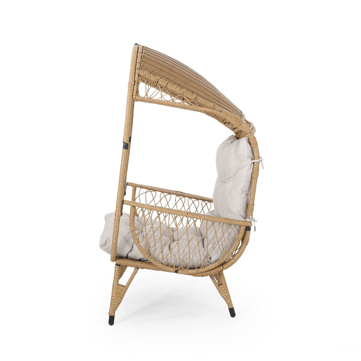 Malia Outdoor Cushioned Wicker Basket Chair by Christopher Knight Home - 32.50" W x 36.50" D x 56.75" H