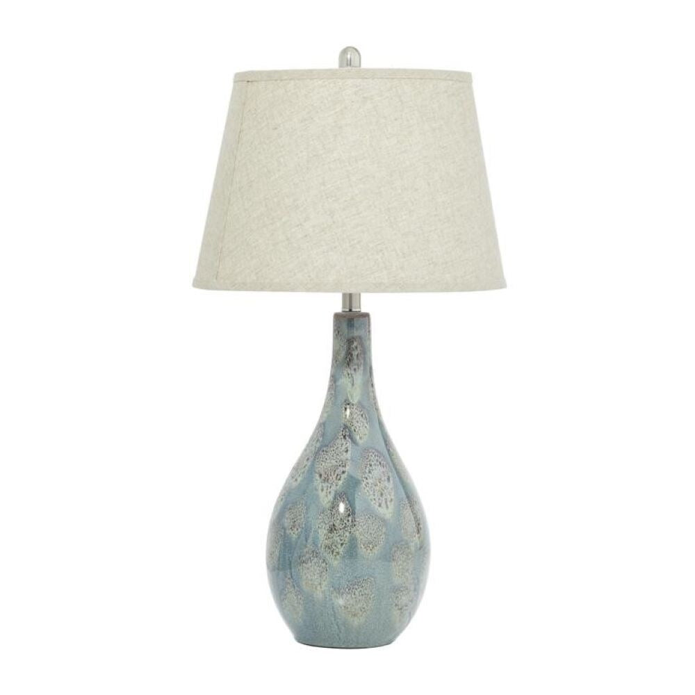 Malibu Glazed Ceramic Contemporary Table Lamps (Set of 2)