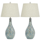 Malibu Glazed Ceramic Contemporary Table Lamps (Set of 2)