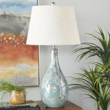 Malibu Glazed Ceramic Contemporary Table Lamps (Set of 2)