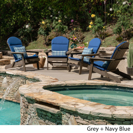 Malibu Outdoor Wood Folding Adirondack Chairs (Set of 4) by Christopher Knight Home