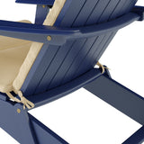 Malibu Outdoor Acacia Wood Folding Adirondack Chairs with Cushions (Set of 4) by Christopher Knight Home