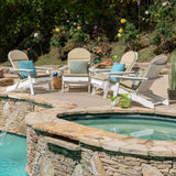 Malibu Outdoor Acacia Wood Folding Adirondack Chairs with Cushions (Set of 4) by Christopher Knight Home