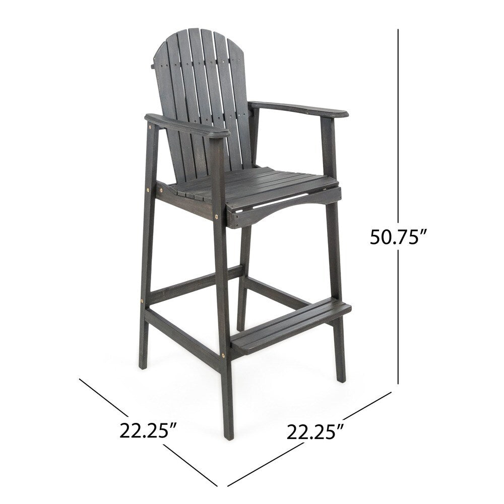Malibu Outdoor Wood Acacia Barstool (Set of 2) by Christopher Knight Home