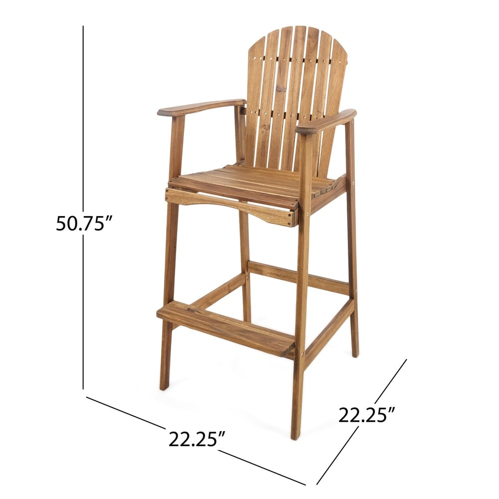 Malibu Outdoor Wood Acacia Barstool (Set of 2) by Christopher Knight Home