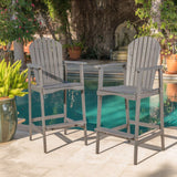 Malibu Outdoor Wood Acacia Barstool (Set of 2) by Christopher Knight Home