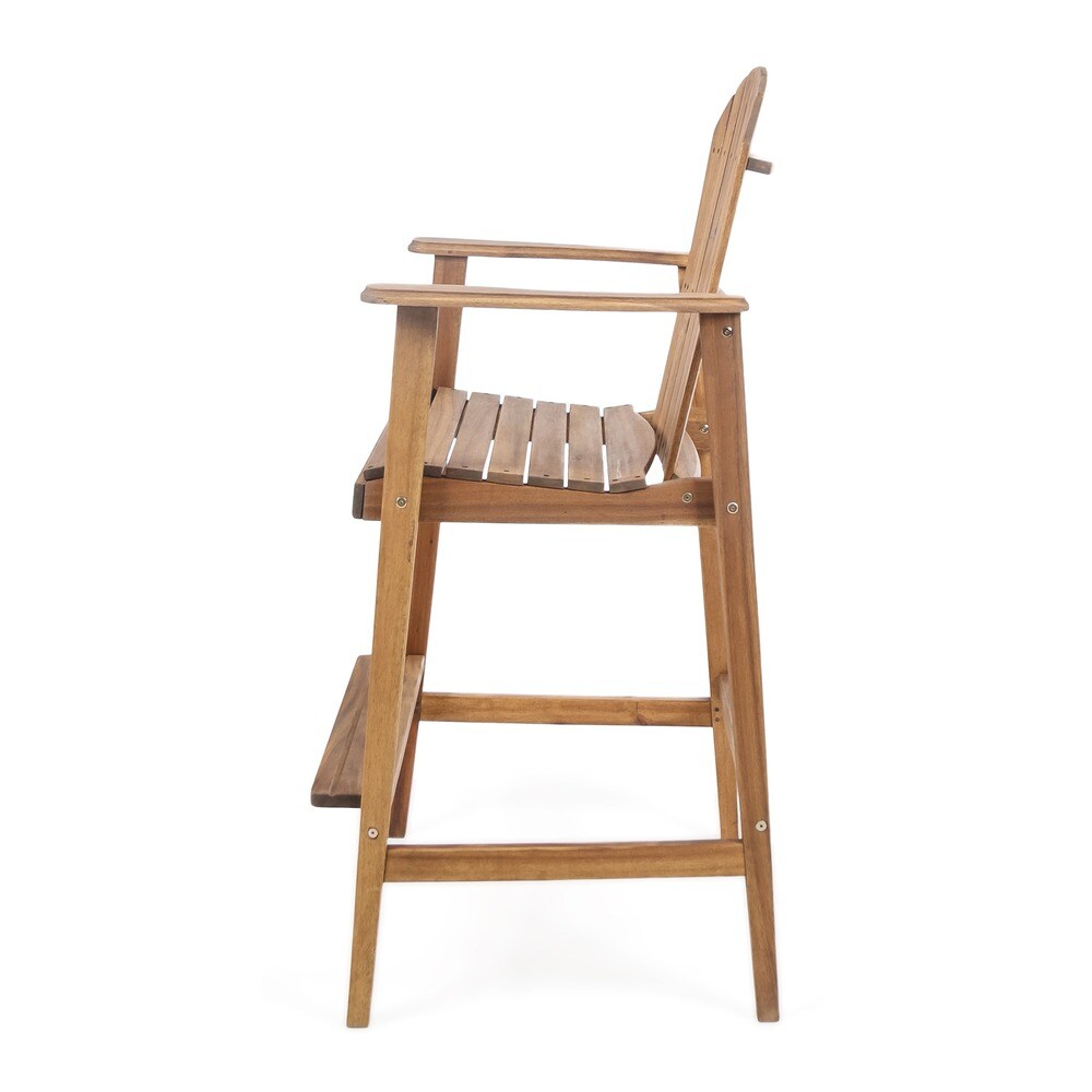 Malibu Outdoor Wood Acacia Barstool (Set of 2) by Christopher Knight Home
