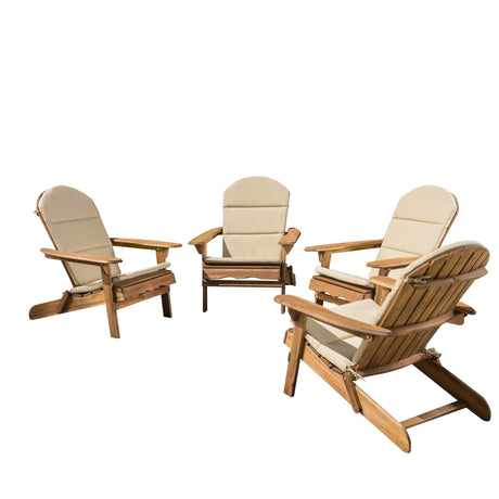 Malibu Outdoor Wood Folding Adirondack Chairs (Set of 4) by Christopher Knight Home