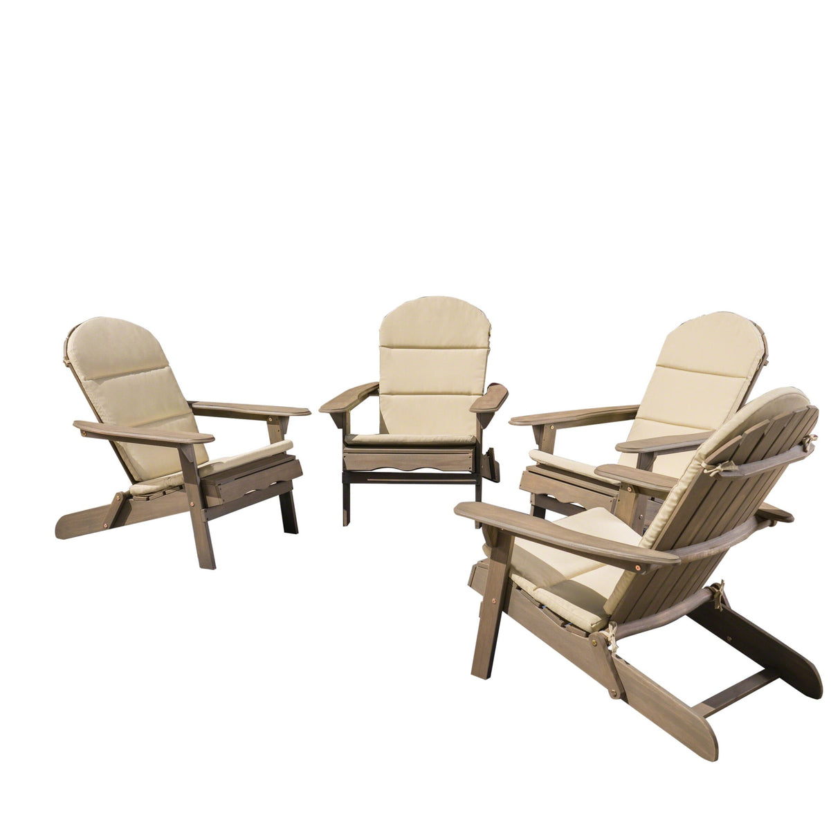 Malibu Outdoor Wood Folding Adirondack Chairs (Set of 4) by Christopher Knight Home