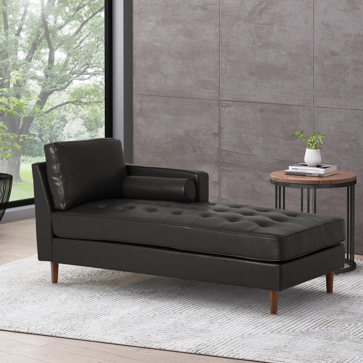 Malinta Contemporary Tufted Chaise Lounge by Christopher Knight Home - 66.75" L x 31.50" W x 33.00" H