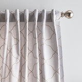 Mallorca Embroidery Back Tab Curtain Panel Pair