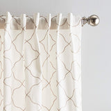 Mallorca Embroidery Back Tab Curtain Panel Pair
