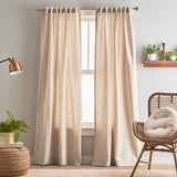 Mallorca Embroidery Back Tab Curtain Panel Pair