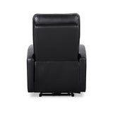 Malmo Leather/Vinyl Power Recliner with USB Port in Black