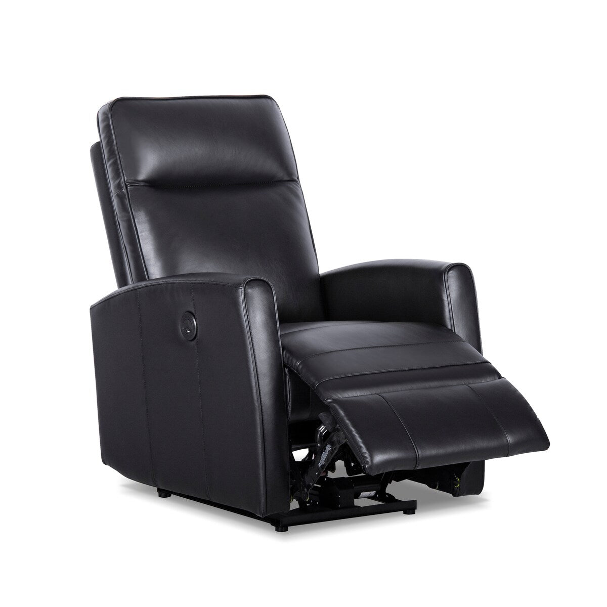 Malmo Leather/Vinyl Power Recliner with USB Port in Black