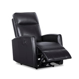 Malmo Leather/Vinyl Power Recliner with USB Port in Black