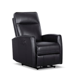 Malmo Leather/Vinyl Power Recliner with USB Port in Black