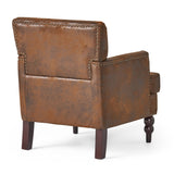 Malone Brown Espresso Tufted Club Chair by Christopher Knight Home