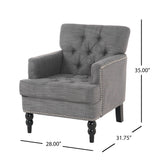 Malone Charcoal Grey Club Chair by Christopher Knight Home