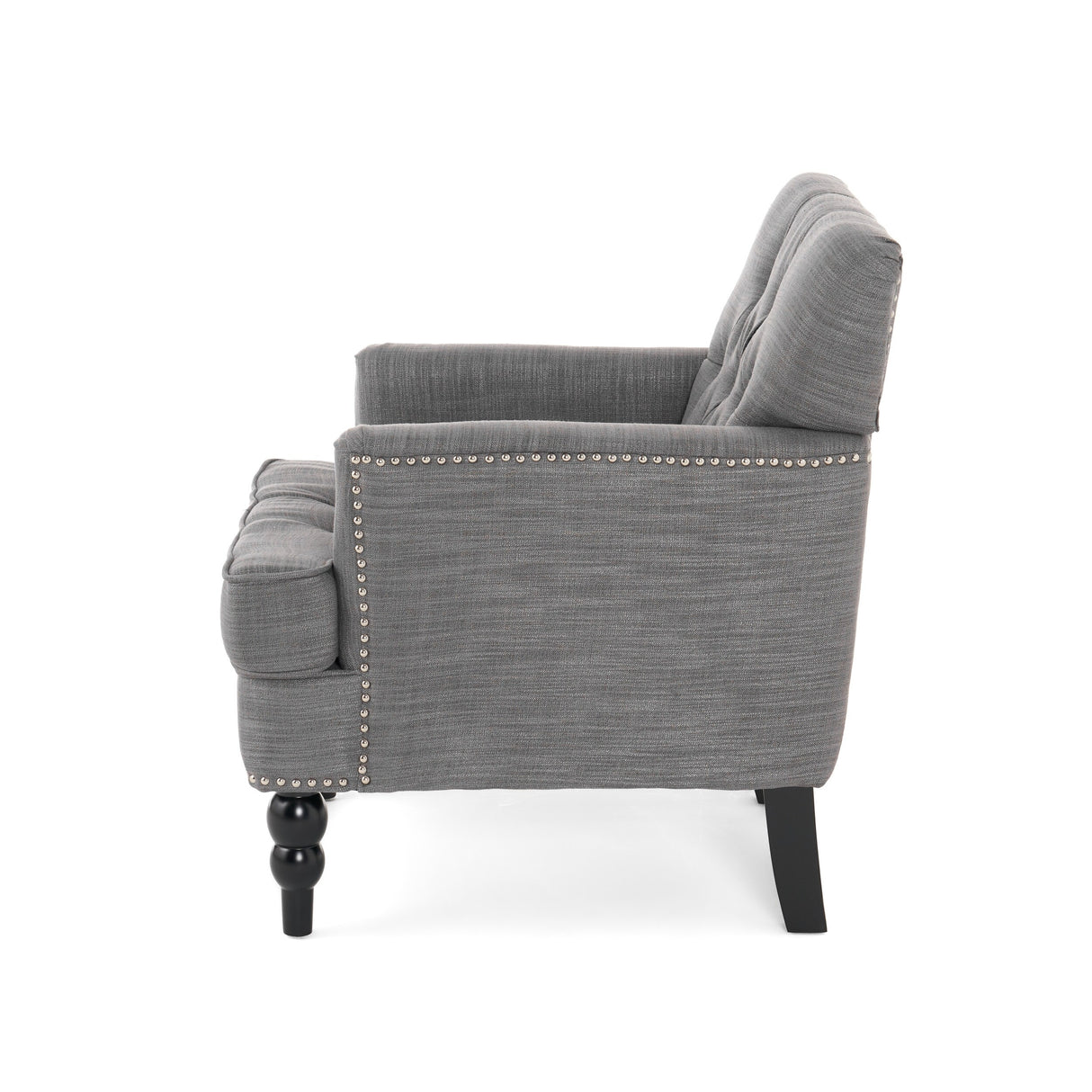 Malone Charcoal Grey Club Chair by Christopher Knight Home