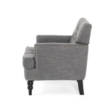 Malone Charcoal Grey Club Chair by Christopher Knight Home