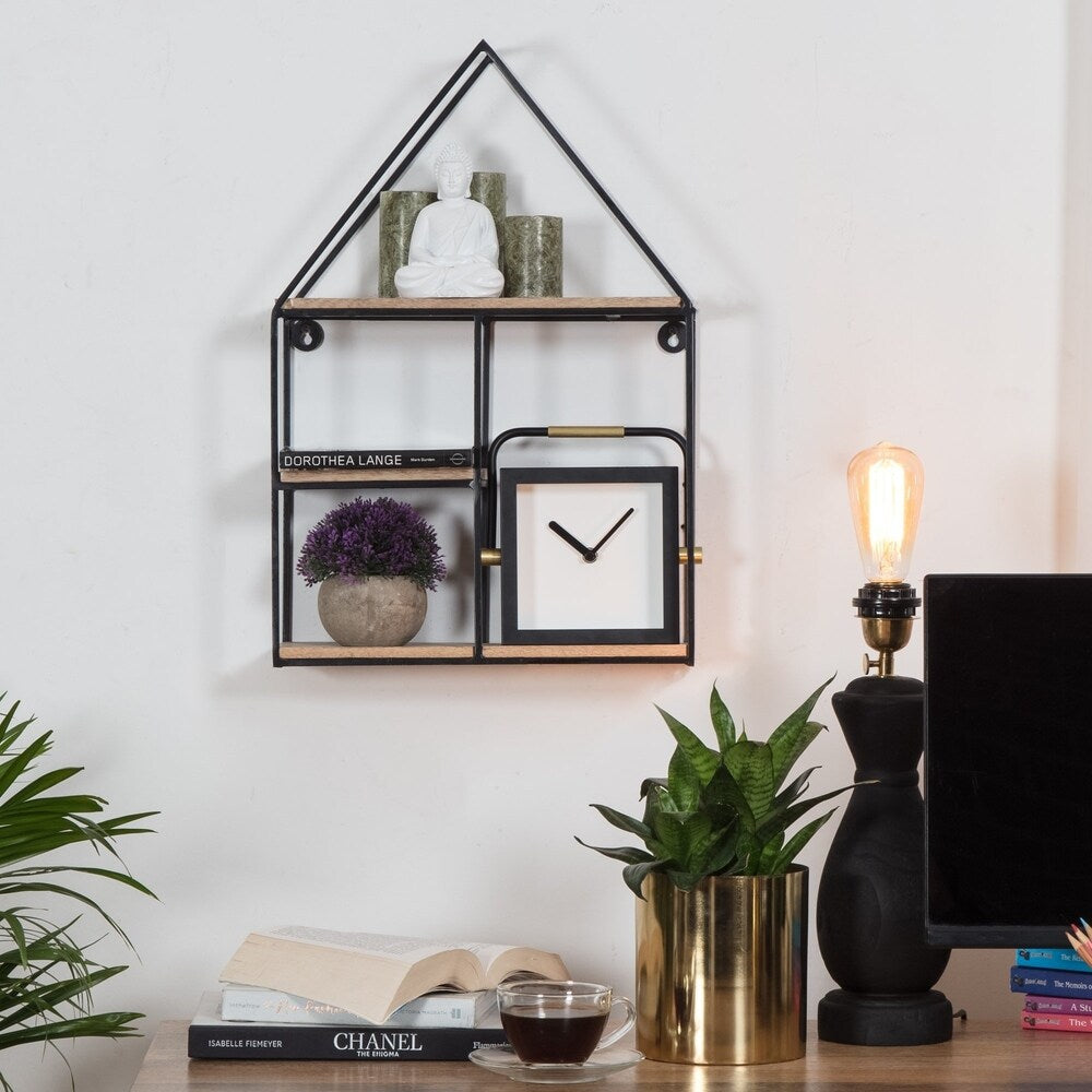 Malroy Hut Shaped Floating Wall Shelf - 21 x 14 x 4.75