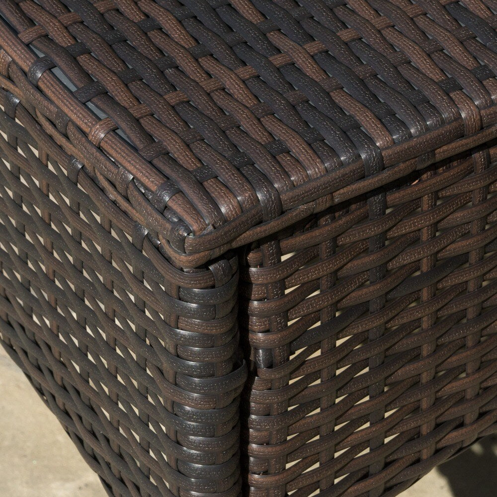 Malta Outdoor 4-piece Wicker Chat Set with Cushions by Christopher Knight Home