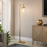 Malva 67.75" Tall Floor Lamp with Glass Shade - 11" Wide