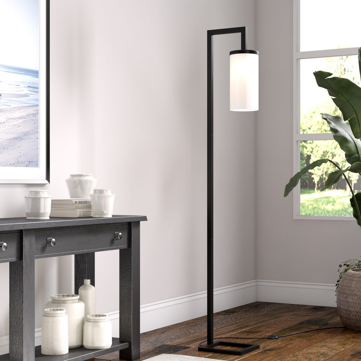 Malva 67.75" Tall Floor Lamp with Glass Shade - 11" Wide