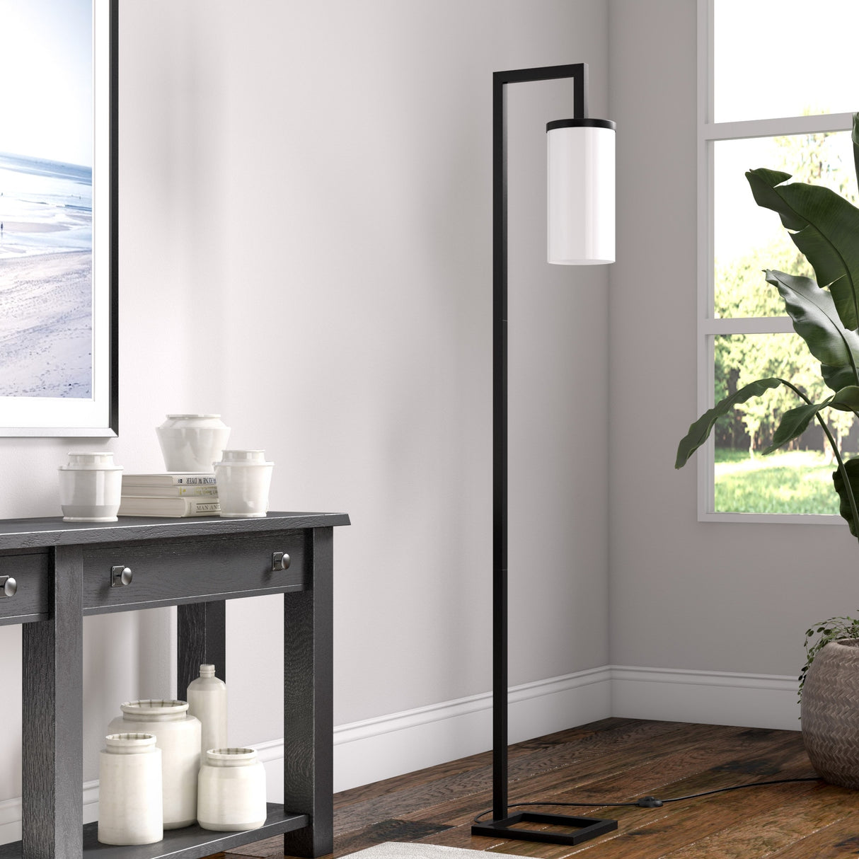 Malva 67.75" Tall Floor Lamp with Glass Shade - 11" Wide