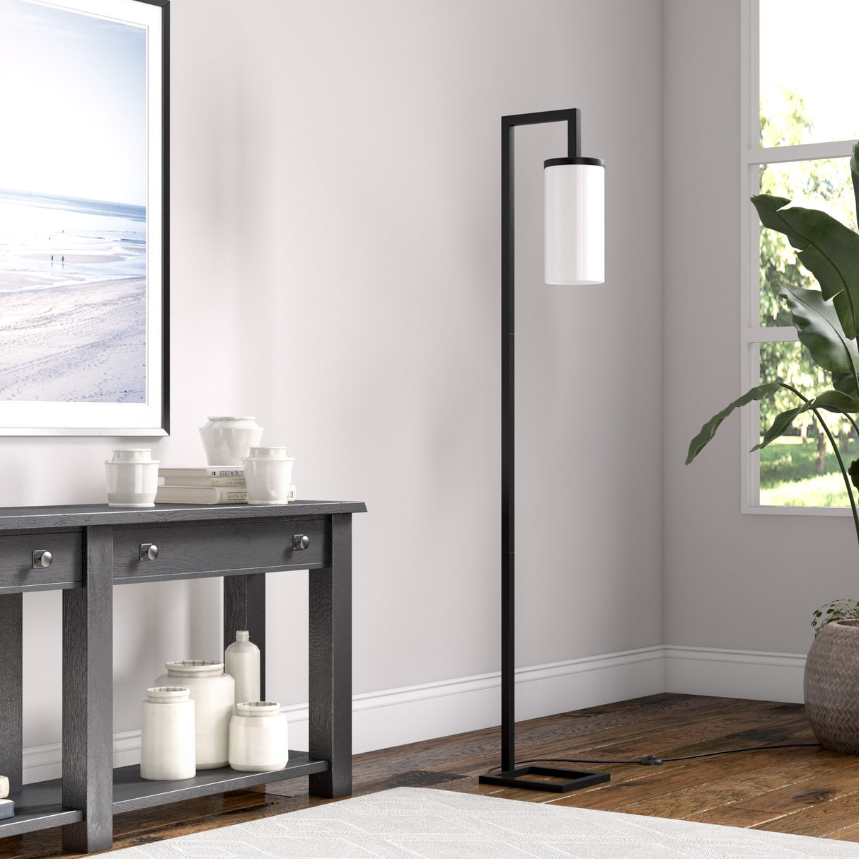 Malva 67.75" Tall Floor Lamp with Glass Shade - 11" Wide