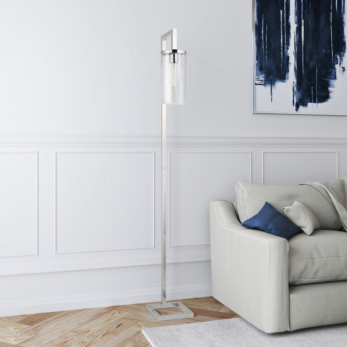Malva 67.75" Tall Floor Lamp with Glass Shade - 11" Wide
